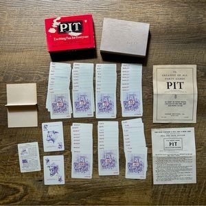 Parker Brothers PIT Vintage Card Game Bull & Bear Party Decoration Complete